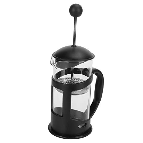 Generic Französische Presse Kaffeemaschine, Kaffeepresse Französische Presse mit Filter Schwarzer Borosilikatglas Hochtemperatur für Wohnzimmer, Büro, Heimgebrauch (350ML) von Generic