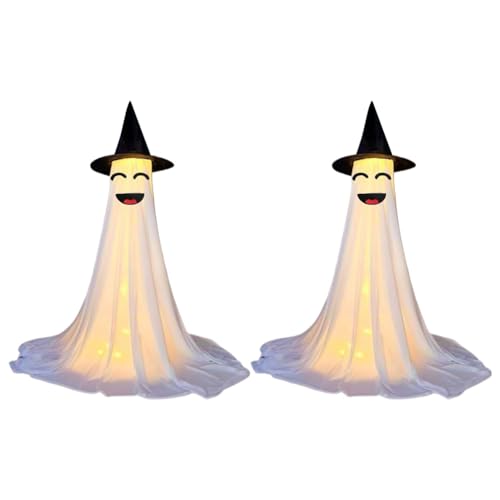 Generic Geisterdekorationen 2er Pack LED WASGERFORTE Ghost - 8 Modi Halloween Ornamente for Haus, Garten, Veranda, Party Generic Geisterdekorationen 2er Pack LED WASGERFORTE Ghost - 8 Modi Halloween Ornamente for Haus, Garten, Veranda, Party von Generic