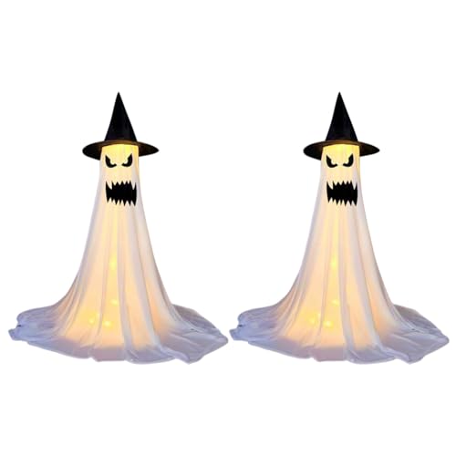 Generic Geisterdekorationen 2er Pack LED WASGERFORTE Ghost - 8 Modi Halloween Ornamente for Haus, Garten, Veranda, Party Generic Geisterdekorationen 2er Pack LED WASGERFORTE Ghost - 8 Modi Halloween Ornamente for Haus, Garten, Veranda, Party von Generic
