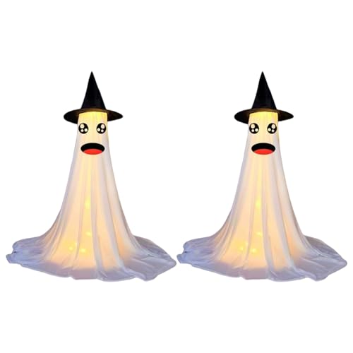Generic Geisterdekorationen 2er Pack LED WASGERFORTE Ghost - 8 Modi Halloween Ornamente for Haus, Garten, Veranda, Party Generic Geisterdekorationen 2er Pack LED WASGERFORTE Ghost - 8 Modi Halloween Ornamente for Haus, Garten, Veranda, Party von Generic