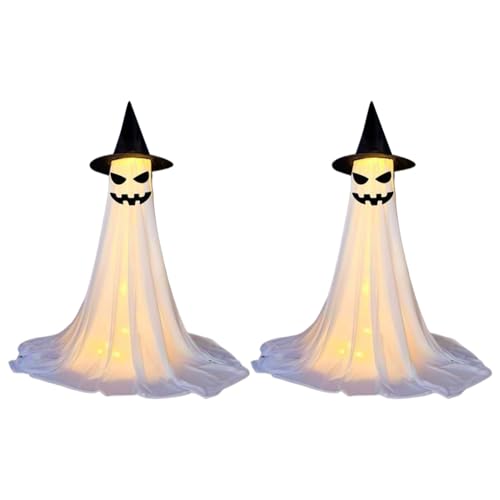 Generic Geisterdekorationen 2er Pack LED WASGERFORTE Ghost - 8 Modi Halloween Ornamente for Haus, Garten, Veranda, Party Generic Geisterdekorationen 2er Pack LED WASGERFORTE Ghost - 8 Modi Halloween Ornamente for Haus, Garten, Veranda, Party von Generic