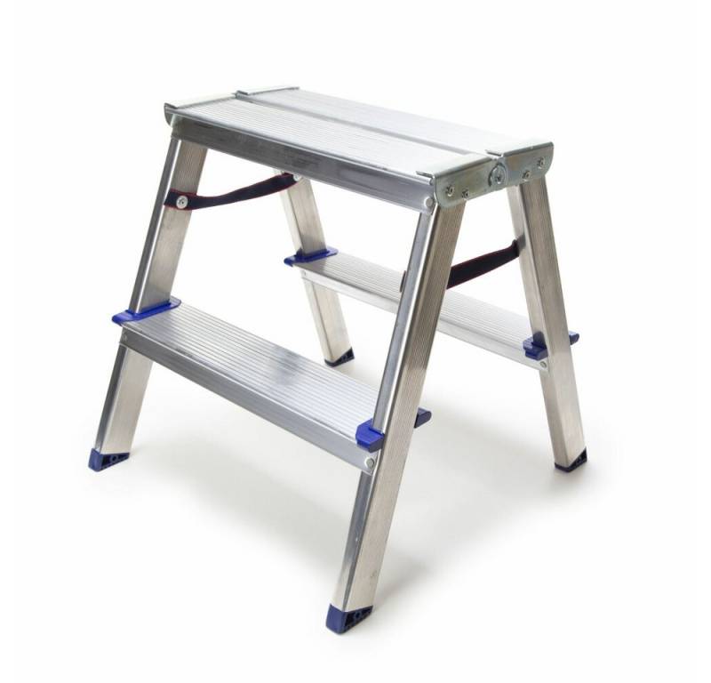 Generic Gelenkleiter Doppelseitiges Stufenwerkzeug, Aluminium, 2x2 Stufen, Typ DUAL (1-St) von Generic