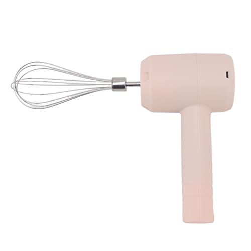 Generic Handheld Mixer, Handheldmischer Elektrische Schneebesen Haushaltsmischer USB Wiederaufladbare Handmischer Schnurlosen Handmixer für Eiercreme für Baiser (Hell-Pink) von Generic