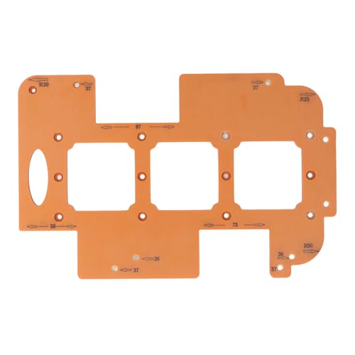 Generic Holzbearbeitungsschalter -Steckdose Geschlitzte Vorlage mit Routerbit, R20 R25 R30 Radius, Rostiger Proof Isolierender Kunststoffmaterial für den Langfristigen Gebrauch von Generic