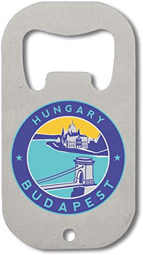 Generic Hungary Budapest Minimalist Architecture Art Flaschenöffner aus Edelstahl Silber One Size von Generic