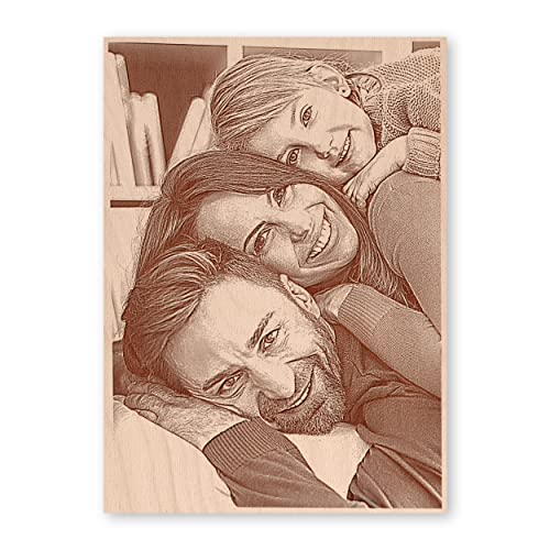 Generic Ihr Foto AUF Holz | PERSONALISIERTES Geschenk | SCHÖNES FOTOGESCHENK MIT EIGENEM Foto Wird IN MAX. 2 Tagen ANGEFERTIGT A3-32x42cm von Generic