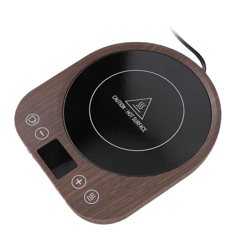 Generic Kaffeewärmerteller Großer Heizbereich Auto Ausschalten Becher Heizung Einfach zu Reinigen Vielseitig für Büroküchen Schlafsaal Praktische Design (EU-Stecker) von Generic