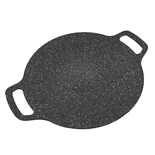 Generic Korean Grill Pfanne, Herd Top Griddle KBBQ Grill BBQ Griddle mit Beutel Aluminium Rundgrillpfanne für Induktion, Gasherd, Elektrisches Kochfeld, Innen- oder Außengrill (38 cm) von Generic