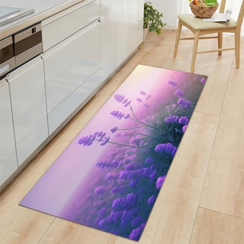 Generic Küchenläufer Lila Teppich Läufer 60x120cm, Botanisches Blumenaroma Lavendel Muster Rechteck rutschfeste Teppich, Waschbar Anti-Müdigkeit Küchenteppich Küchenmatte Generic Küchenläufer Lila Teppich Läufer 60x120cm, Botanisches Blumenaroma Lavendel Muster Rechteck rutschfeste Teppich, Waschbar Anti-Müdigkeit Küchenteppich Küchenmatte von Generic