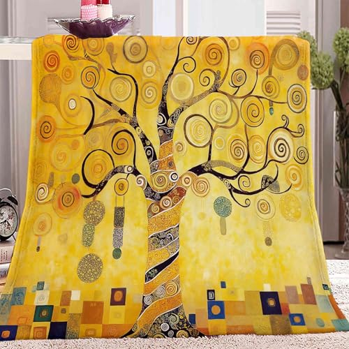Generic Kuscheldecke Flanell 150x200 cm Gold Klimt Style Weiche Flauschige Decke Bett Couch Camping Generic Kuscheldecke Flanell 150x200 cm Gold Klimt Style Weiche Flauschige Decke Bett Couch Camping von Generic