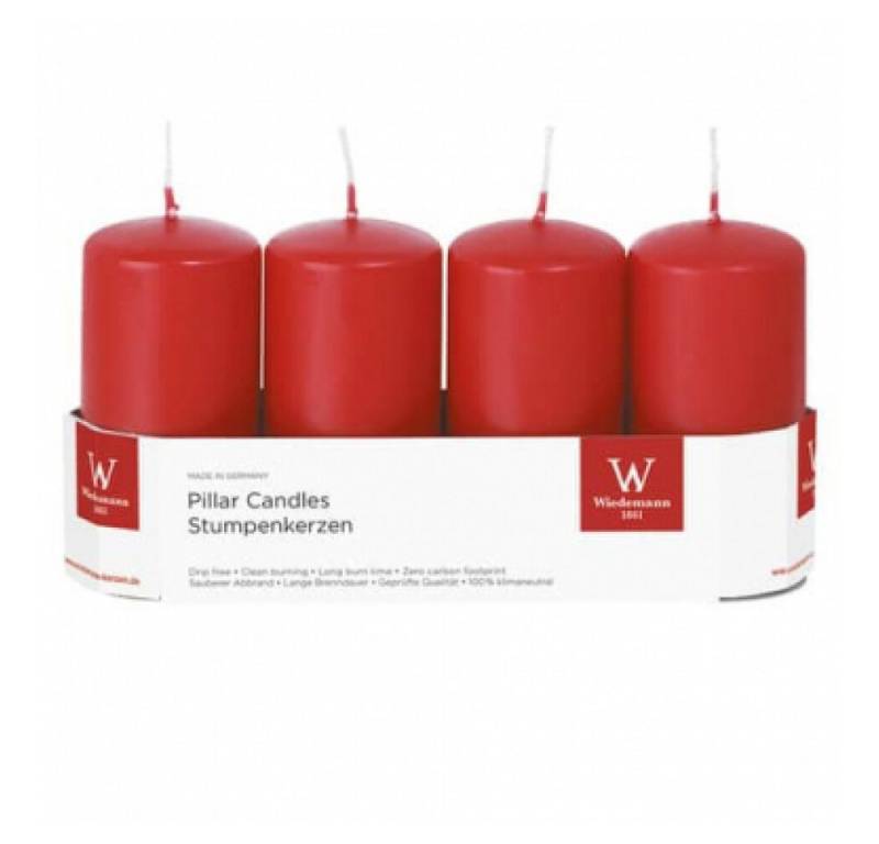 Generic LED-Kerze Stumpenkerze - 4Stk - rot (1-tlg) von Generic