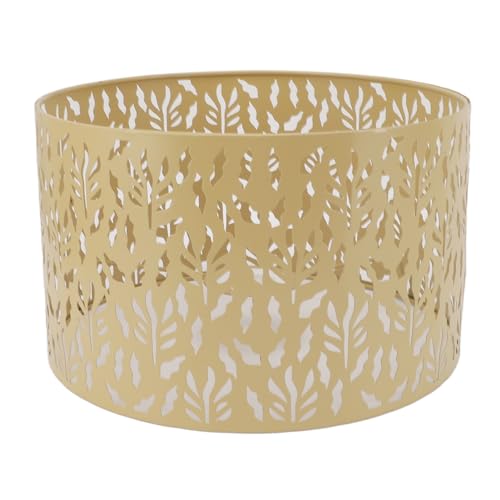 Generic Metall Hohllampenschirm, Hohle Lampen Schatten Augenschutz Einfach Einfaches Installieren Sie Robuste 5,9 in Höhe für das Schlafzimmer (gelbe Farbe) von Generic