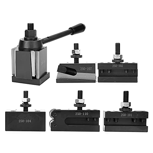 Generic Mini Drehmaschine Tool Post, Hohe Härte Mini Drehmaschine Schnellwechsel Werkzeug Postwerkzeug Post Stahl für Drehmaschine von Generic