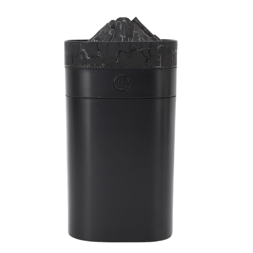 Generic Mini -Luftbefeuchter Farbenfrohe Feueraromatherapie Diffusor für Home Office, 400 Ml USB Desktop ätherische Ölmaschine (BLACK) von Generic