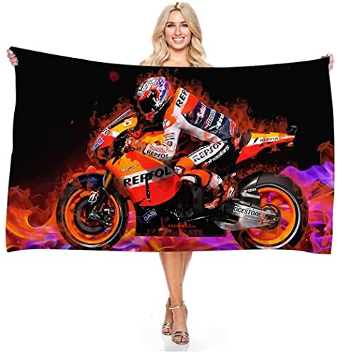 Motorrad Duschtuch Handtuch Strandtuch 70 X140cm,Mikrofaser HandtuchMotocross Motorcycles Badetuch Für Erwachsene Strandtuch (A1,100x200cm) von Generic