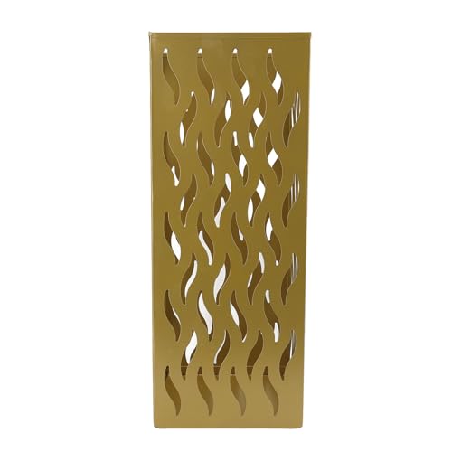 Generic Multifunktionaler Moderner Metall-Regenschirm-Halter Stand für Home Office Hotel Eingang, Raumsparende Design [4-8 Lange Regenschirme] Hohlmuster Design (GOLD) von Generic