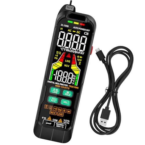 Generic Multimeter, Spannungstester -Farbanzeige Multi -Meter Digital mit Komfortables Griff für Elektrische Tests, Automobilreparatur und Industrielle Elektrische Wartung (ZL126B) von Generic