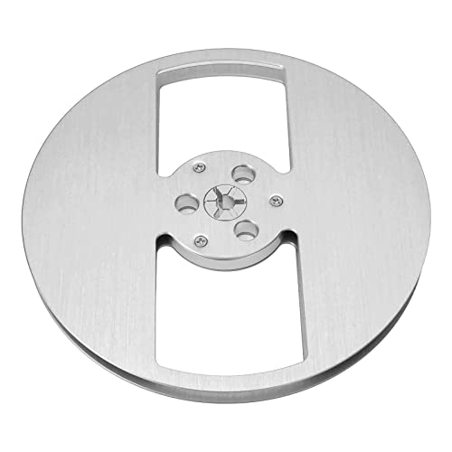 Generic Opener Leerer Teller, 1/4 7 Zoll Leerer Rollen Ersatz Niedriger Sound Hochleistungsöffnungsmaschine Teil Aluminiumlegierung für Rollen zu Ring Tape Player (SILVER) von Generic