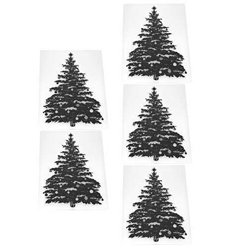 Generic Plastik Präge Ordner, DIY-Karten Herstellung Scrap Booking Papier Handwerk mit Weihnachtsbaum-Mustern, 5 Sets, Plastik Präge Ordner, Prägung Stirbt, Papier Prägung von Generic