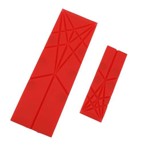 Generic Polygone Flach 3 in 1 Messlöffel Magnetisches Design Leicht zu Reinigen 2 Löffel für Ordentliche und Organisierte Kochfläche (Rot) von Generic