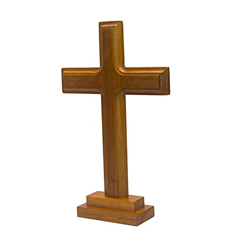 Generic Religiöses Kreuz, Kruzifix, stehend, Jesus, doppelseitig, Kapellenkreuz, Kirchendekoration, Heimdekoration, Figur für die Dekoration, Regalkollektion von TOOYFUL