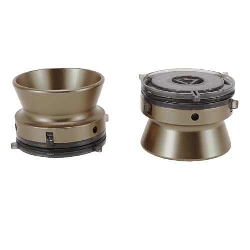 Generic Robuste Aluminium -Legierung Nab Hub -Adapter 1/4 10 Zoll Opener, Passend für Rollen zu Reel Tape Recorder, Set von 2 Adaptern (Antike Messing) von Generic