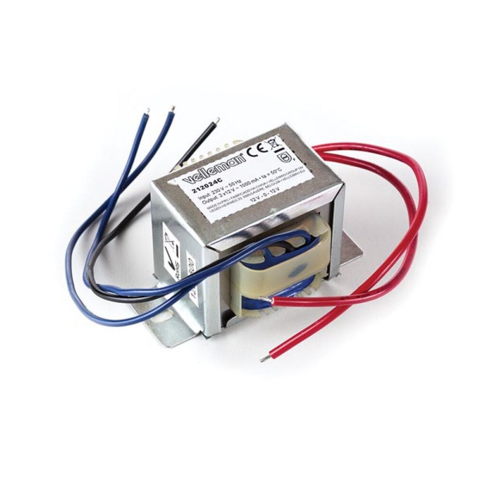 Generic Rundstecker TRANSFORMATOR, OFFENE BAUART 24 VA 2 x 12 V~ 1000 mA max., 1-tlg. Generic Rundstecker TRANSFORMATOR, OFFENE BAUART 24 VA 2 x 12 V~ 1000 mA max., 1-tlg. von Generic