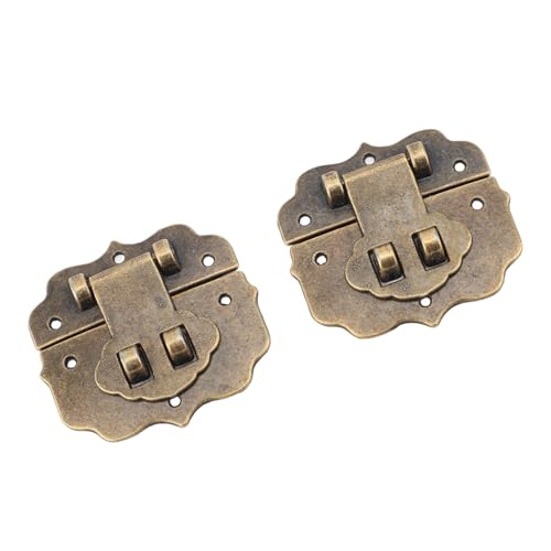 Generic Schmuckschachtel HaSp Latch Retro Antike Dekorative Zinklegierung 6 Set für Holzhülle (S) von Generic