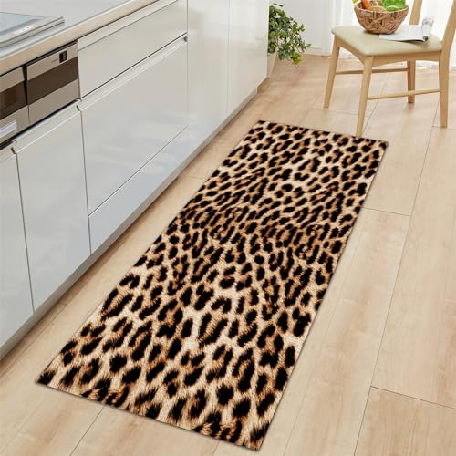 Generic Teppich Läufer Tierhaut Mit Leopardenmuster Rutschfestes Küchenmatten 50x140cm, Braun Teppiche Waschbare Gummiunterlage Fußmatte, Mikrofaser Eingangsbereich Flur Teppich Generic Teppich Läufer Tierhaut Mit Leopardenmuster Rutschfestes Küchenmatten 50x140cm, Braun Teppiche Waschbare Gummiunterlage Fußmatte, Mikrofaser Eingangsbereich Flur Teppich von Generic