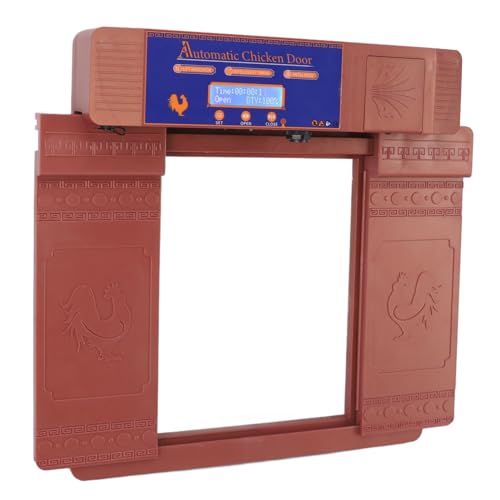 Generic Timing -Funktion Automatischer Hühner -Coop Türöffner mit Infrarotinduktion für Hühner Enten Gänse (EU-Stecker) von Generic