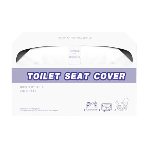 Generic Toilettensitzbezüge, Papier Diskrete Sitze Spülbar für Erwachsene, für Unternehmen, 200 Blatt von HuadaXtai