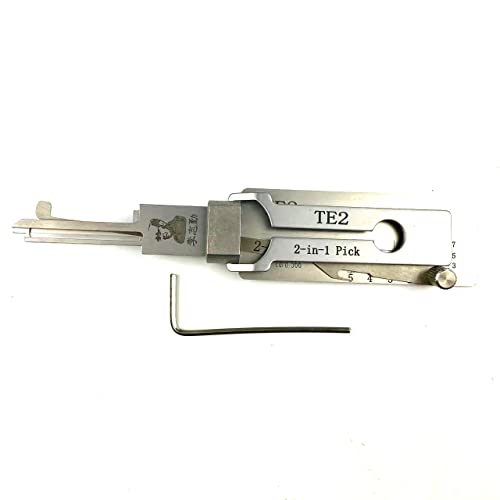 Generic Türschloss-Set 2 in 1, TE2 LockPick Tool Decoder und Pick, geeignet für australische Zivilschloss, Gainsborough TESA Schloss Generic Türschloss-Set 2 in 1, TE2 LockPick Tool Decoder und Pick, geeignet für australische Zivilschloss, Gainsborough TESA Schloss von Generic