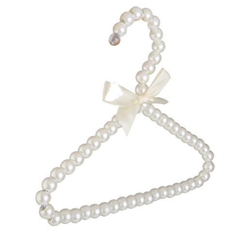 Generic Weiß Kunststoff-Perlen Metall Kleiderbügel Klein Haken mit Bowknot Bogen Für Kinder Baby - Weiß Bowknot von Gazechimp