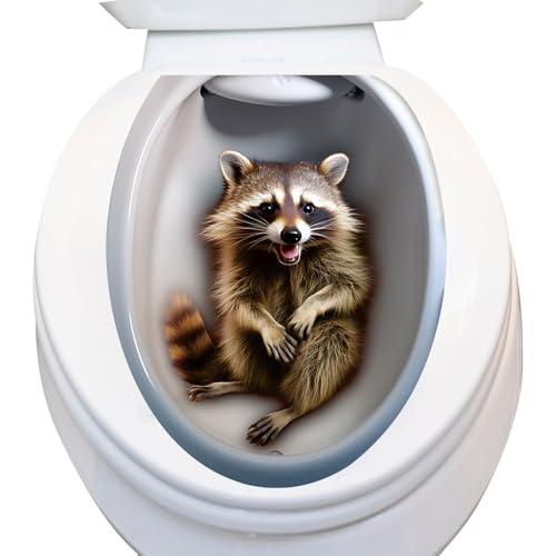 Generic Wilde Tiere Toilettensitz Aufkleber - WC Deckel Bad Klo Aufkleber Sticker, 3D Wilde Tiere Toilettensitz Aufkleber, Wilde Tiere Toilettendeckel Aufkleber, Lustig Toilettendeckel Aufkleber von Generic