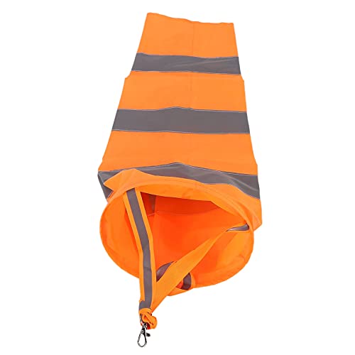 Generic Windsocke, Reflektierende Windsock -wetterfeste Reflektierende Orangefarbene Windsocke Individuelle Nutzung für Flughafenfarm für Gartenparks (100cm) von Generic