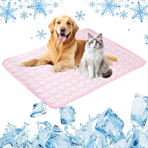 Generisch Selbstkühlende Hundematte ，3-Schicht-System Selbstkühlende Kühlende Liegematte Für Hunde & Katzen, Kühlpad Für Haustiere(Pink,M(62 * 50cm)) von Generic