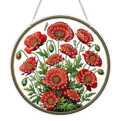 Generisches PVC -Glas Spezial geformtes Retro -Muster Diamantmalerei Hanges Sonnencatcher Drawing Ornament Fenster Origination von Generic