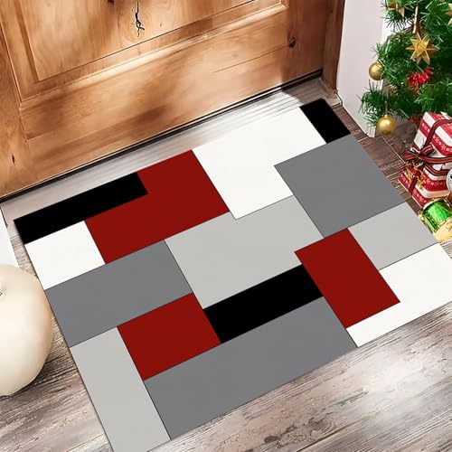 Geometrische Formen Fußmatte Schmutzfangmatte Innen 50 X 80 cm rutschfeste Waschbar Fussmatte, Sauberlaufmatte Teppich Für Eingangsbereich, Haustür, Flur, Porch - Grau Moderne Schlichtheit Geometrische Formen Fußmatte Schmutzfangmatte Innen 50 X 80 cm rutschfeste Waschbar Fussmatte, Sauberlaufmatte Teppich Für Eingangsbereich, Haustür, Flur, Porch - Grau Moderne Schlichtheit von Generic