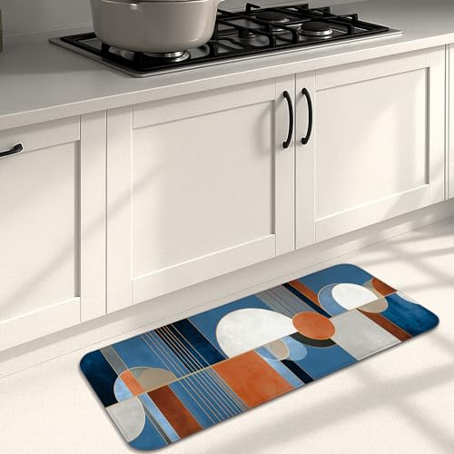 Geometrische Küchenmatten für den Boden, modernes abstraktes Design, weiche Matten, gepolstert, bequem, waschbar, rutschfeste Teppiche für Küchenspüle, Waschküche, Badezimmer, 40,6 x 129,9 cm Geometrische Küchenmatten für den Boden, modernes abstraktes Design, weiche Matten, gepolstert, bequem, waschbar, rutschfeste Teppiche für Küchenspüle, Waschküche, Badezimmer, 40,6 x 129,9 cm von Generic