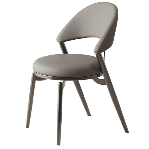 Gepolsterte Esszimmerstühle mit Memory-Schaum mit Hoher Rückfederung, Ergonomische Küchenstühle, Graue Metallbeine, Geeignet für Wohnzimmer, Schlafzimmer und Restaurants(Dark Gray) von Generic