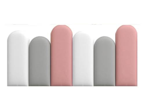 Gepolsterte Wandpaneele, Wasserdichte Weiche Wandaufkleber, 3D Selbstklebende Wandpaneele, Wiederverwendbare Kinderzimmer Kopfteil Deko für Wandgestaltung(Pink,55x200cm) von Generic