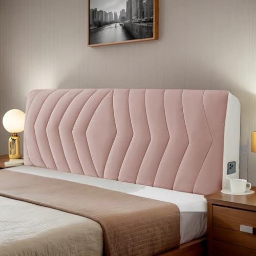 Gepolsterter Kopfteilbezug Staubdichter Schutz Vollbezug Stretch Waschbar Weicher Stretch Bett Kopfbezug Queen King Kopfteil Samt Modern,Rosa,180cm Gepolsterter Kopfteilbezug Staubdichter Schutz Vollbezug Stretch Waschbar Weicher Stretch Bett Kopfbezug Queen King Kopfteil Samt Modern,Rosa,180cm von Generic