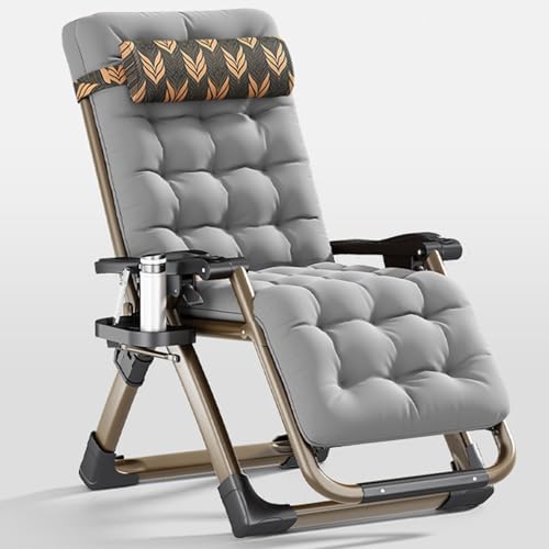 Gepolsterter Loungesessel - verstellbare Terrassenstühle - mit Getränkehalter verstellbare Kopfstütze für Patio Pool Deck Camping Support Gepolsterter Loungesessel - verstellbare Terrassenstühle - mit Getränkehalter verstellbare Kopfstütze für Patio Pool Deck Camping Support von Generic