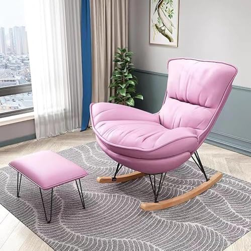 Gepolsterter Schaukelstuhl Lazy Sofa Erwachsene Mit Liegefunktion, Bequemer Schaukelstuhl Wohnzimmer Mit Fußschemel for Das Wohnzimmer Und Das Schlafzimmer Zu Hause of(Color:H) von Generic