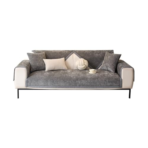 Gerader Sofabezug, Sofakissen, Stuhlkissen, Möbelschutzbezug (einfarbig)(A,43x102inch(110x260cm)) von Generic