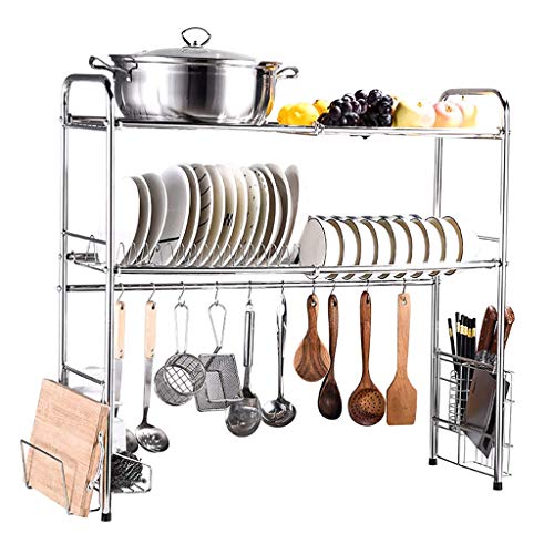 Geschirrständer, 2-Stufiger Abtropfständer Aus Edelstafür Die Küchenspüle, Abtropfgestell,Eck, Wasserfilter, Geschirr-Organizer, 3 Größen/63 * 26 * 82Cm Geschirrständer, 2-Stufiger Abtropfständer Aus Edelstafür Die Küchenspüle, Abtropfgestell,Eck, Wasserfilter, Geschirr-Organizer, 3 Größen/63 * 26 * 82Cm von Generic