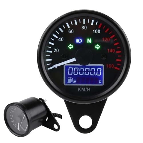 Geschwindigkeitsmesser Motorrad Geschwindigkeitsmesser Drehzahlmesser Wasserdicht Drehzahlmesser | Digital Display Ölstand Messer Motorrad Axometer von Generic