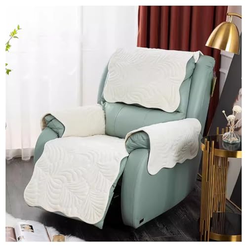 Gesteppter 4 teiliger Sofabezug für Liegestuhl Sofabezüge für Liegestühle für 1 Sitzplatz waschbarer Liegestuhlbezug Möbelschutz mit elastischen Bändern für Kinder Hunde Haustiere von Generic
