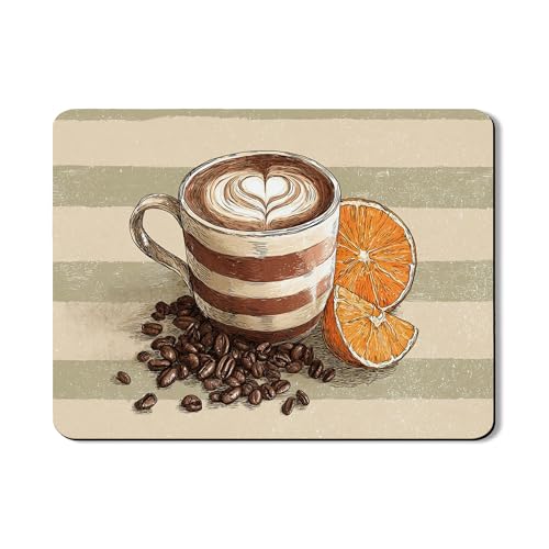Gestreifte Abtropfmatten für Küchentheke, Vintage-Kaffee-Design, saugfähiges Gummi-Abtropfgestell, Unterlage, Herbstkaffee-Bar-Schutz, 45,7 x 61 cm von Generic