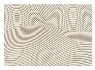 Gestreifter Teppich in Creme - Grosser Teppich für Wohnzimmer und Schlafzimmer, leicht zu reinigen (FZY001-2-F,140x200cm) von Generic